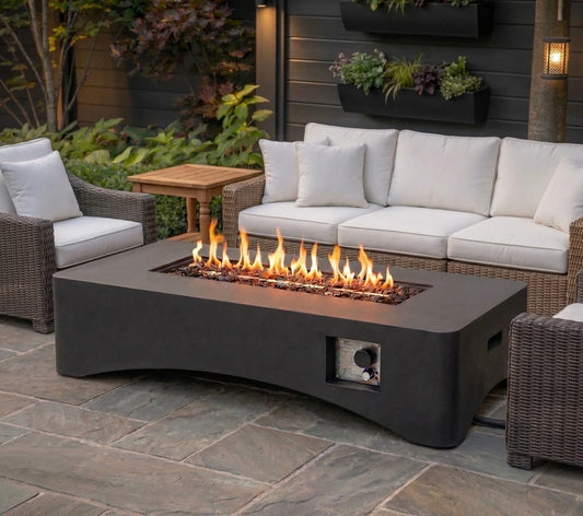 The Last Light Fire Table, 56 Inch Propane Fire Pit Table