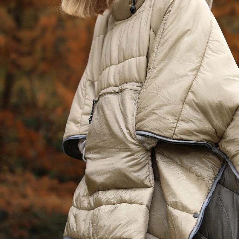 The Long Drive Poncho, Wearable Insulated Poncho